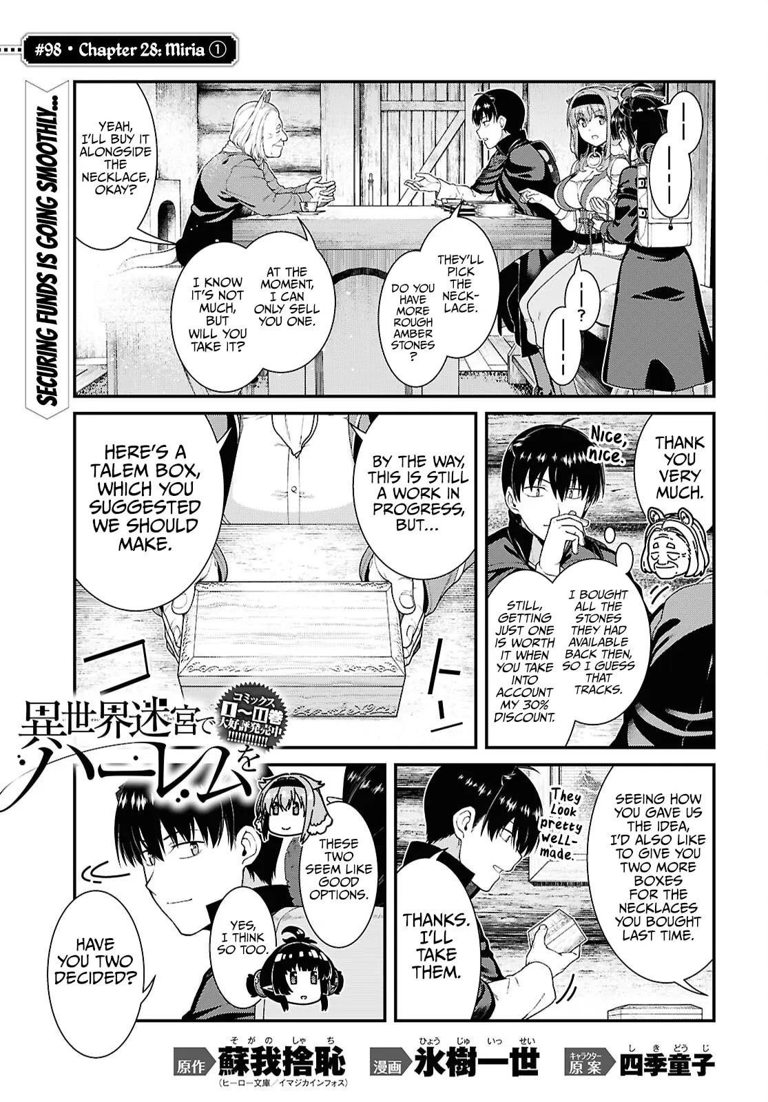 Isekai Meikyuu de Harem wo Chapter 98 Page 2