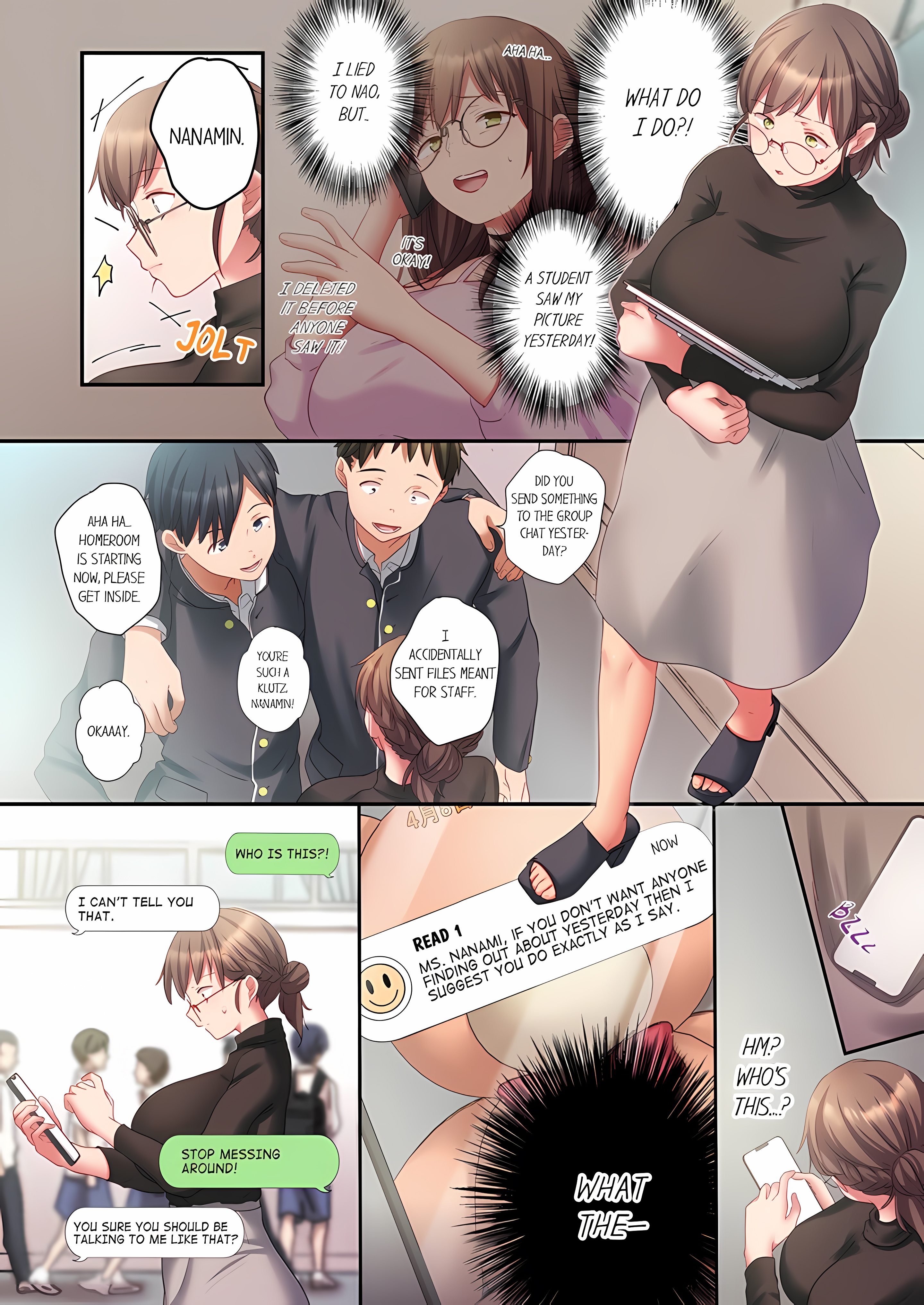 Sent to the Wrong Chat: Blackmailed by One of the Thirty Boys in My Class! (Uncensored)