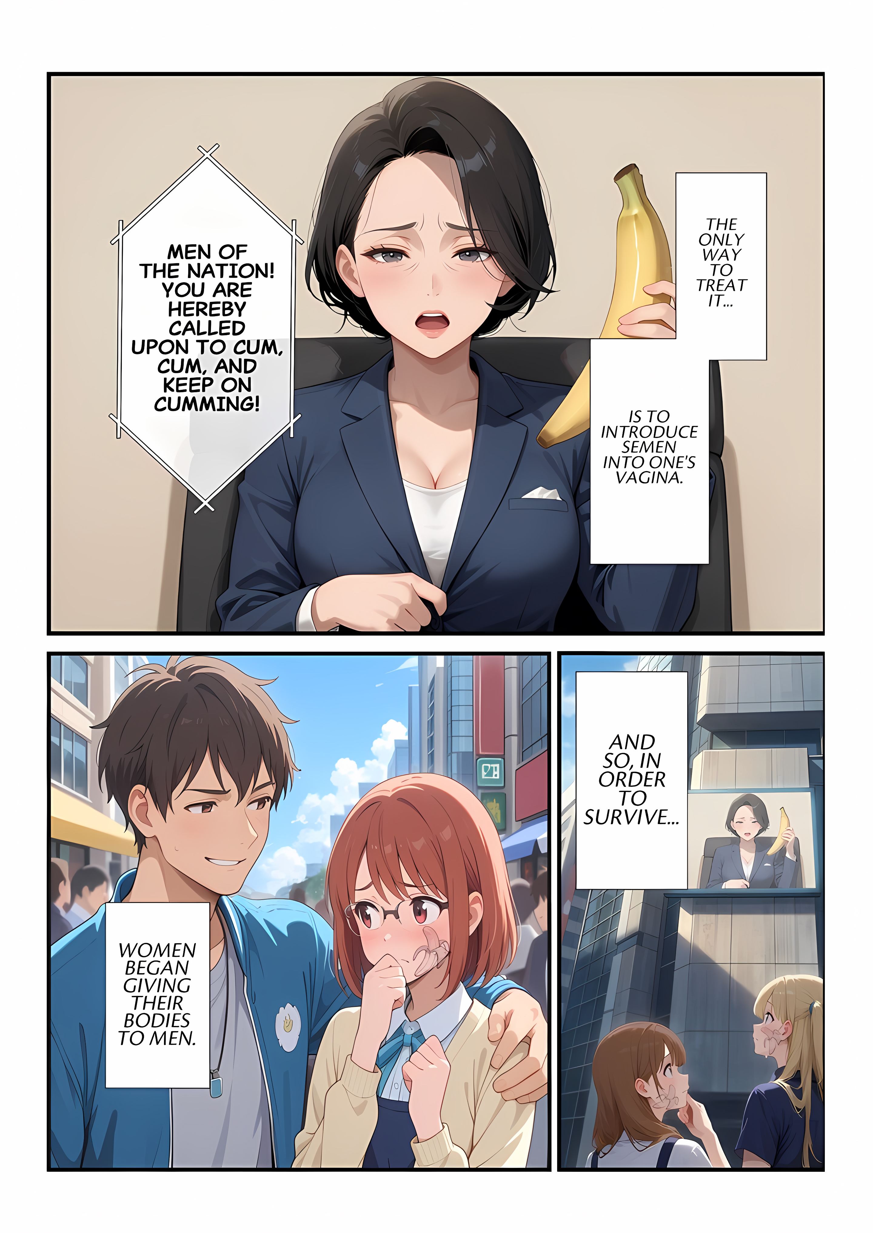 Let’s Take Care of That Banana! A Sticky Situation With a Girl Who’s Eager to Be Used (Uncensored) Chapter 1 Page 3